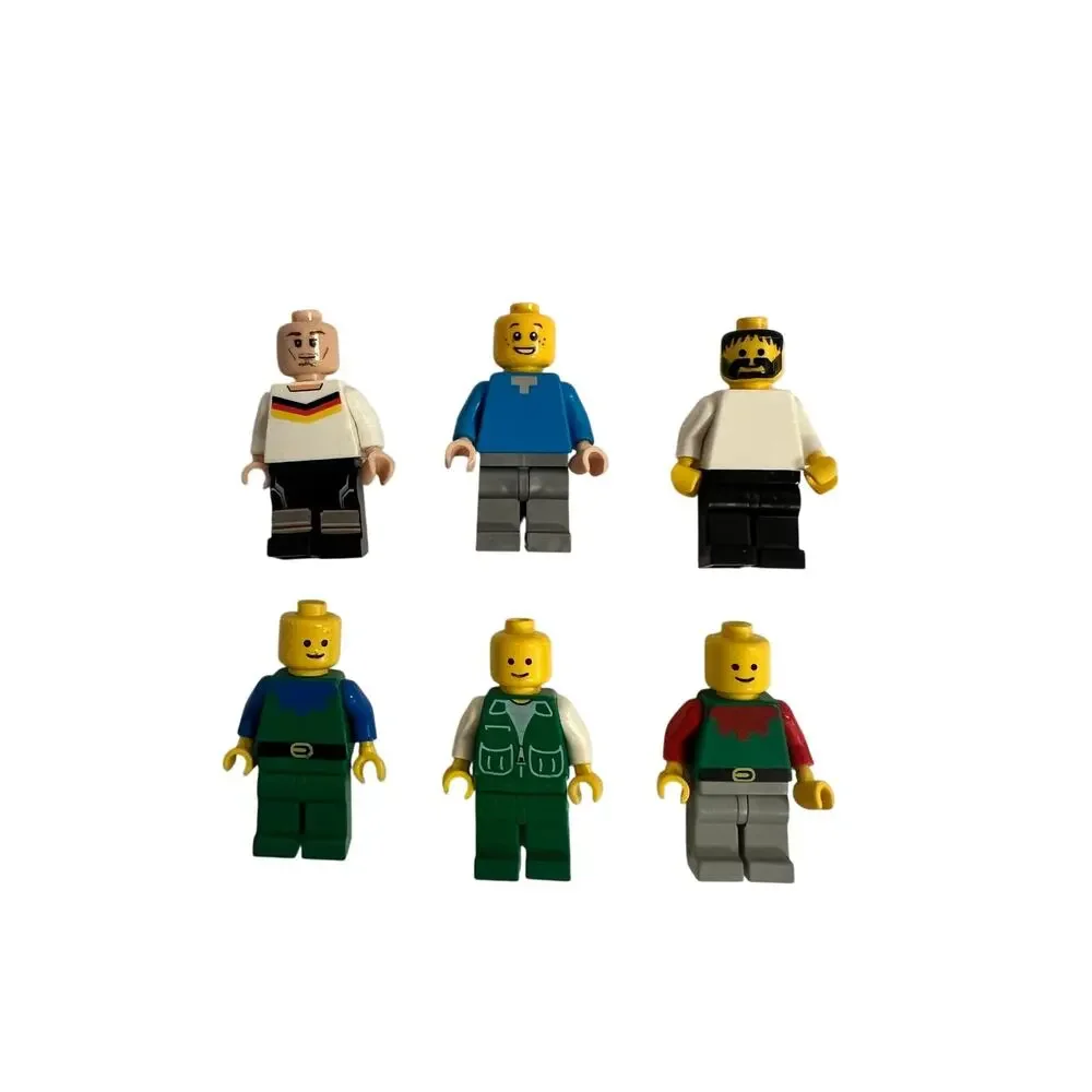LEGO Minifigure Lot – 6 Figures – Classic Smiley Faces, City Characters Bundle